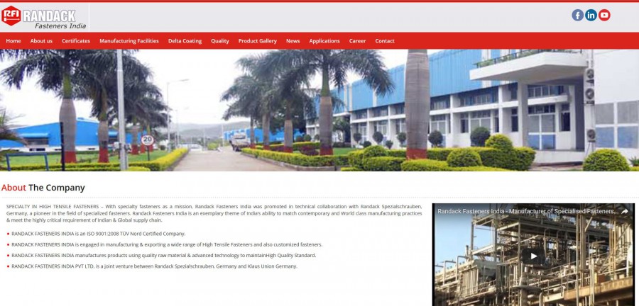 Randack Fasteners India launches a new website