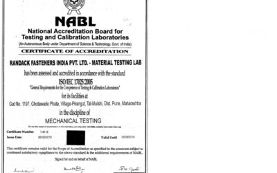 ISO/IEC 17025:2005 Accreditation für Randack Fasteners India`s Werkstoffprüflabor