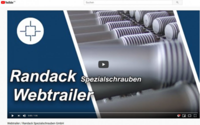 Neuer webtrailer der RS Randack Spezialschrauben auf youtube