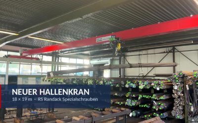 Neuer Hallenkran im Materiallager